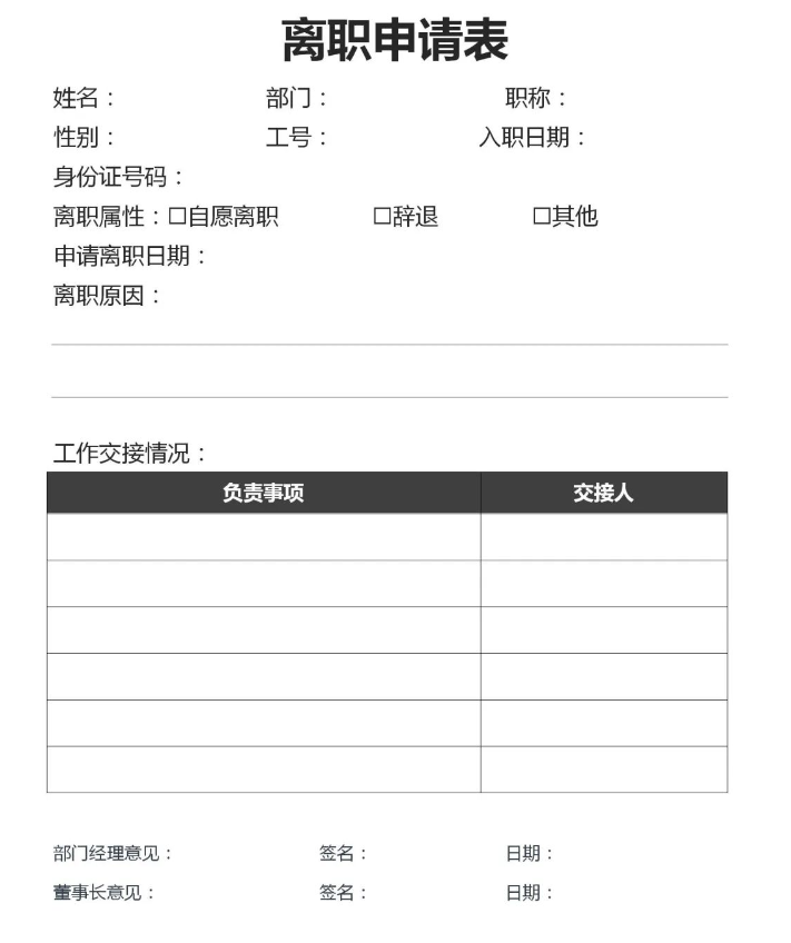 离职审批表有哪些？(图5)